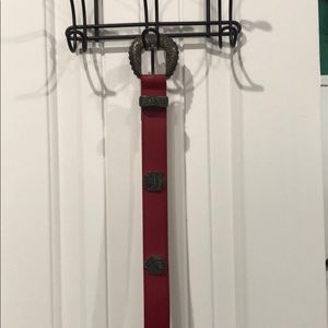 Leather southwestern belt